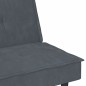 vidaXL Sofá cama con portavasos terciopelo gris oscuro vidaXL Sofá cama con portavasos terciopelo gris oscuro