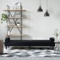 vidaXL Sofá cama con reposabrazos terciopelo negro vidaXL Sofá cama con reposabrazos terciopelo negro