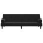 vidaXL Sofá cama con reposabrazos terciopelo negro vidaXL Sofá cama con reposabrazos terciopelo negro