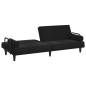 vidaXL Sofá cama con reposabrazos terciopelo negro vidaXL Sofá cama con reposabrazos terciopelo negro