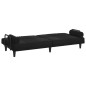 vidaXL Sofá cama con reposabrazos terciopelo negro vidaXL Sofá cama con reposabrazos terciopelo negro