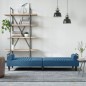 vidaXL Sofá cama con reposabrazos terciopelo azul vidaXL Sofá cama con reposabrazos terciopelo azul