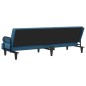 vidaXL Sofá cama con reposabrazos terciopelo azul vidaXL Sofá cama con reposabrazos terciopelo azul
