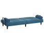 vidaXL Sofá cama con reposabrazos terciopelo azul vidaXL Sofá cama con reposabrazos terciopelo azul