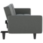 vidaXL Sofá cama con portavasos tela gris oscuro vidaXL Sofá cama con portavasos tela gris oscuro