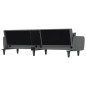 vidaXL Sofá cama con portavasos tela gris oscuro vidaXL Sofá cama con portavasos tela gris oscuro