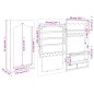 vidaXL Espejo con joyero de pared 37,5x10x67 cm vidaXL Espejo con joyero de pared 37,5x10x67 cm