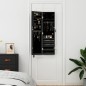 vidaXL Espejo con joyero de pared negro 30x8,5x106 cm