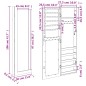 vidaXL Espejo con joyero de pared negro 30x8,5x106 cm