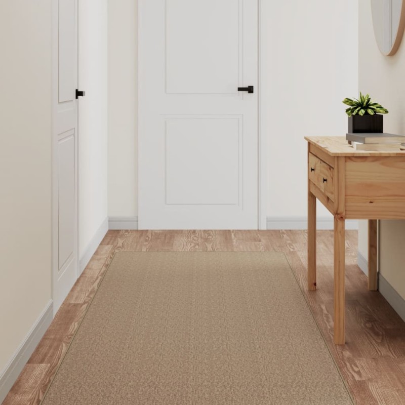 vidaXL Alfombra de pasillo con aspecto de sisal color arena 80x200 cm vidaXL Alfombra de pasillo con aspecto de sisal color arena 80x200 cm
