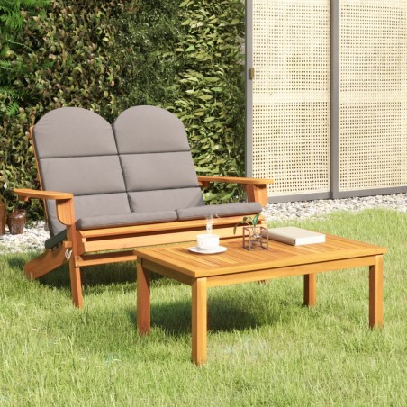 vidaXL Juego de muebles de jardín Adirondack 2 piezas madera acacia