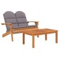 vidaXL Juego de muebles de jardín Adirondack 2 piezas madera acacia