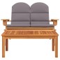 vidaXL Juego de muebles de jardín Adirondack 2 piezas madera acacia