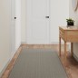 vidaXL Alfombra de pasillo con aspecto de sisal plateada 80x150 cm