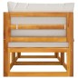 vidaXL Sofás modulares esquina 2 uds madera acacia cojines gris claro vidaXL Sofás modulares esquina 2 uds madera acacia cojines gris claro