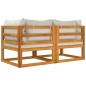 vidaXL Sofás modulares esquina 2 uds madera acacia cojines gris claro vidaXL Sofás modulares esquina 2 uds madera acacia cojines gris claro