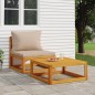 vidaXL Sofás de jardín 2 pzas con cojines madera maciza acacia vidaXL Sofás de jardín 2 pzas con cojines madera maciza acacia