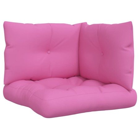 vidaXL Cojines para palés 3 piezas tela Oxford rosa