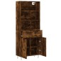 vidaXL Aparador alto madera contrachapada roble ahumado 69,5x34x180 cm vidaXL Aparador alto madera contrachapada roble ahumado 69,5x34x180 cm