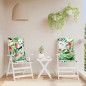 vidaXL Cojines para silla 2 uds tela multicolor 120x50x3 cm vidaXL Cojines para silla 2 uds tela multicolor 120x50x3 cm