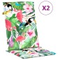 vidaXL Cojines para silla 2 uds tela multicolor 120x50x3 cm vidaXL Cojines para silla 2 uds tela multicolor 120x50x3 cm
