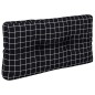 vidaXL Cojines para sofá de palets 2 piezas tela a cuadros negro vidaXL Cojines para sofá de palets 2 piezas tela a cuadros negro