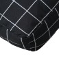 vidaXL Cojines para sofá de palets 2 piezas tela a cuadros negro vidaXL Cojines para sofá de palets 2 piezas tela a cuadros negro