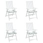 vidaXL Cojines de silla 4 uds tela estampado de hojas 50x50x3 cm vidaXL Cojines de silla 4 uds tela estampado de hojas 50x50x3 cm
