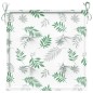 vidaXL Cojines de silla 4 uds tela estampado de hojas 50x50x3 cm vidaXL Cojines de silla 4 uds tela estampado de hojas 50x50x3 cm