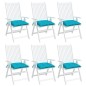 vidaXL Cojines de silla 6 uds tela Oxford turquesa 50x50x7 cm