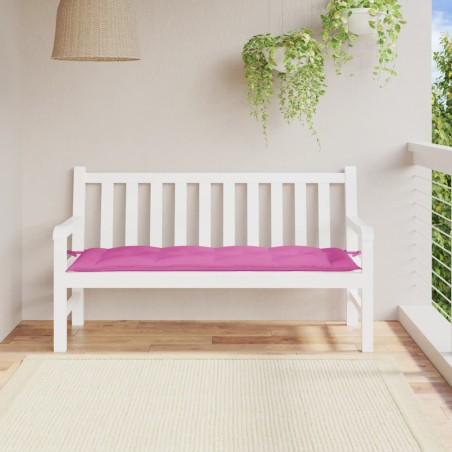 vidaXL Cojín de banco de jardín tela Oxford rosa 150x50x7 cm
