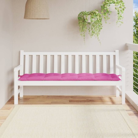 vidaXL Cojín de banco de jardín tela Oxford rosa 180x50x7 cm