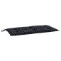 vidaXL Cojín para banco de jardín tela a cuadros negro 110x50x7 cm