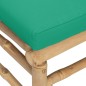 vidaXL Set de muebles de jardín 2 piezas bambú con cojines verde vidaXL Set de muebles de jardín 2 piezas bambú con cojines verde
