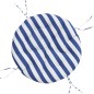 vidaXL Cojín redondo tela Oxford a rayas azul y blanco Ø 100x11 cm vidaXL Cojín redondo tela Oxford a rayas azul y blanco Ø 100x11 cm