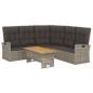 vidaXL Set de muebles de jardín 2 pzas cojines ratán sintético gris vidaXL Set de muebles de jardín 2 pzas cojines ratán sintético gris