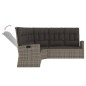 vidaXL Set de muebles de jardín 2 pzas cojines ratán sintético gris vidaXL Set de muebles de jardín 2 pzas cojines ratán sintético gris