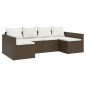 vidaXL Set muebles de jardín 2 piezas y cojines ratán sintético marrón vidaXL Set muebles de jardín 2 piezas y cojines ratán sintético marrón