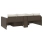 vidaXL Set muebles de jardín 2 piezas y cojines ratán sintético marrón vidaXL Set muebles de jardín 2 piezas y cojines ratán sintético marrón