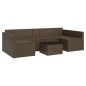 vidaXL Set muebles de jardín 2 piezas y cojines ratán sintético marrón vidaXL Set muebles de jardín 2 piezas y cojines ratán sintético marrón