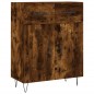 vidaXL Aparador alto madera contrachapada roble ahumado 69,5x34x180 cm vidaXL Aparador alto madera contrachapada roble ahumado 69,5x34x180 cm