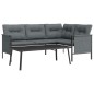 vidaXL Juego de muebles de jardín 2 piezas acero gris antracita vidaXL Juego de muebles de jardín 2 piezas acero gris antracita