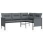 vidaXL Juego de muebles de jardín 2 piezas acero gris antracita vidaXL Juego de muebles de jardín 2 piezas acero gris antracita