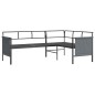 vidaXL Juego de muebles de jardín 2 piezas acero gris antracita vidaXL Juego de muebles de jardín 2 piezas acero gris antracita