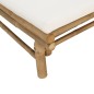 vidaXL Set de muebles de jardín 2 piezas bambú y cojines blanco crema vidaXL Set de muebles de jardín 2 piezas bambú y cojines blanco crema