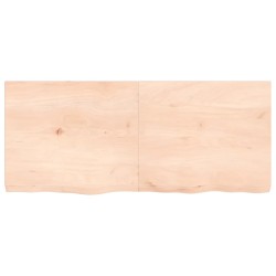 vidaXL Estante de pared madera maciza roble sin tratar 140x60x(2-6) cm