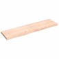 vidaXL Estante de pared madera maciza roble sin tratar 120x30x(2-4) cm vidaXL Estante de pared madera maciza roble sin tratar 120x30x(2-4) cm