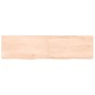 vidaXL Estante de pared madera maciza roble sin tratar 120x30x(2-4) cm vidaXL Estante de pared madera maciza roble sin tratar 120x30x(2-4) cm