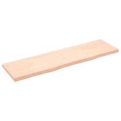 vidaXL Estante de pared madera maciza roble sin tratar 180x50x(2-6) cm
