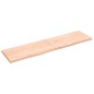 vidaXL Estante de pared madera maciza roble sin tratar 200x50x(2-4) cm vidaXL Estante de pared madera maciza roble sin tratar 200x50x(2-4) cm